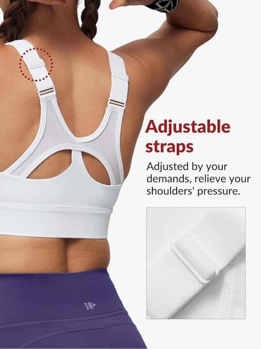 Yvette High Support Zip Sports Bra - large - Picture 16 of 16